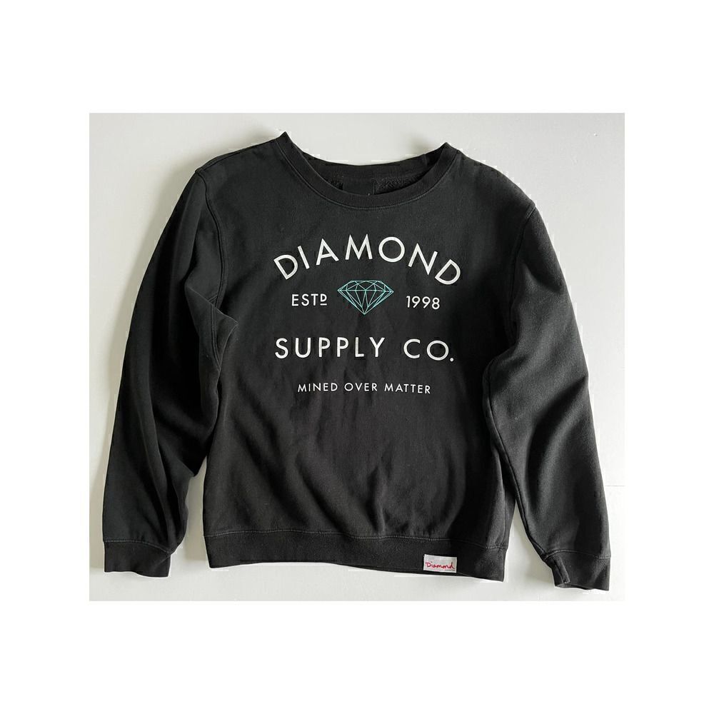 Diamond Supply Company Mined Over Matter Women's Pullover Sweatshirt Size Large
